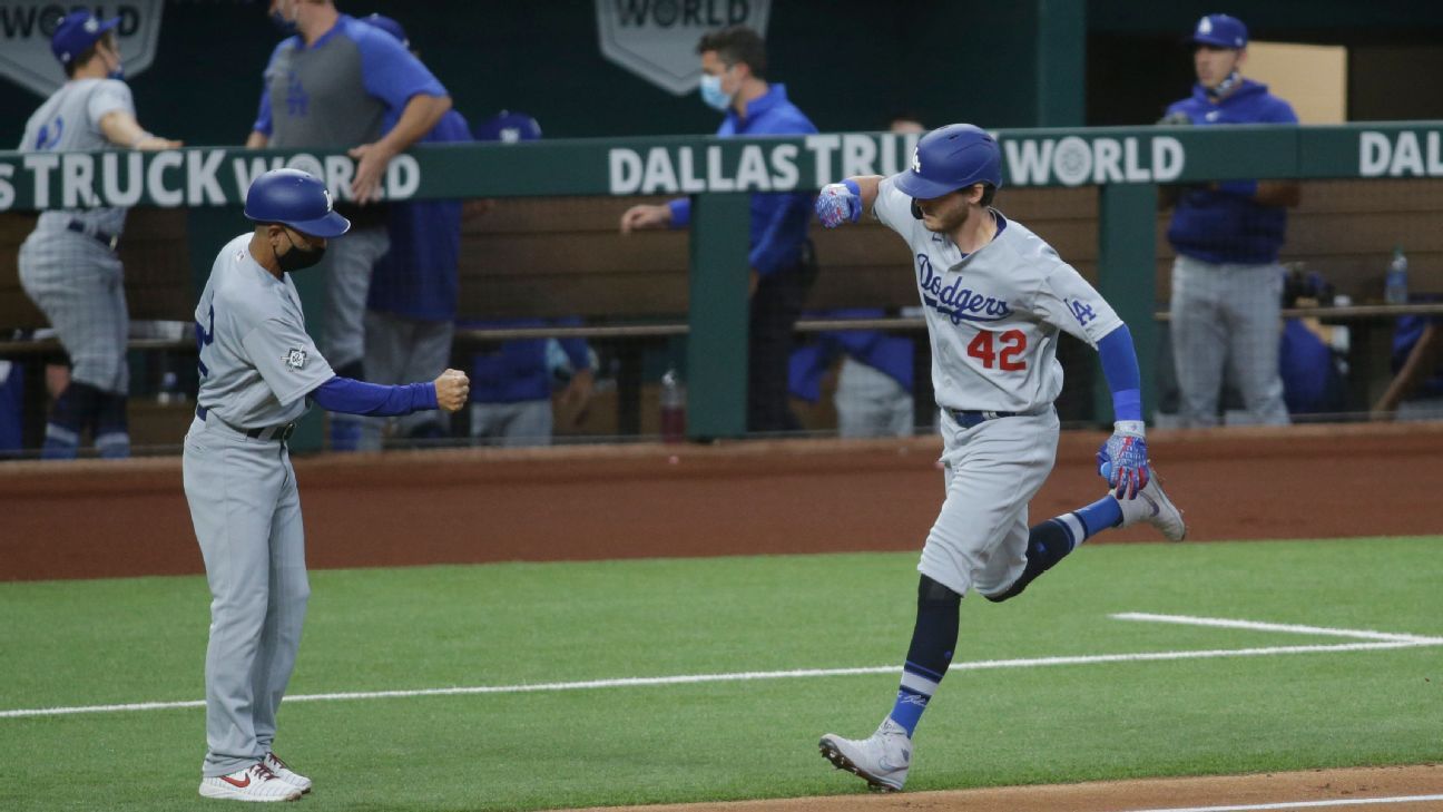 Dodgers set NL homer mark for month at 57, beat Rangers 7-2