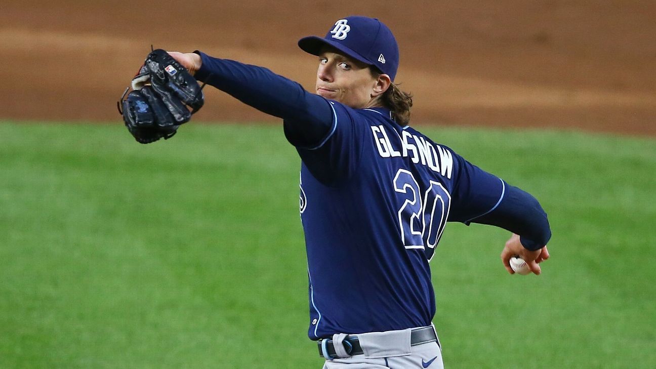 Rays ace Tyler Glasnow has elbow tear, no surgery for now - NBC Sports