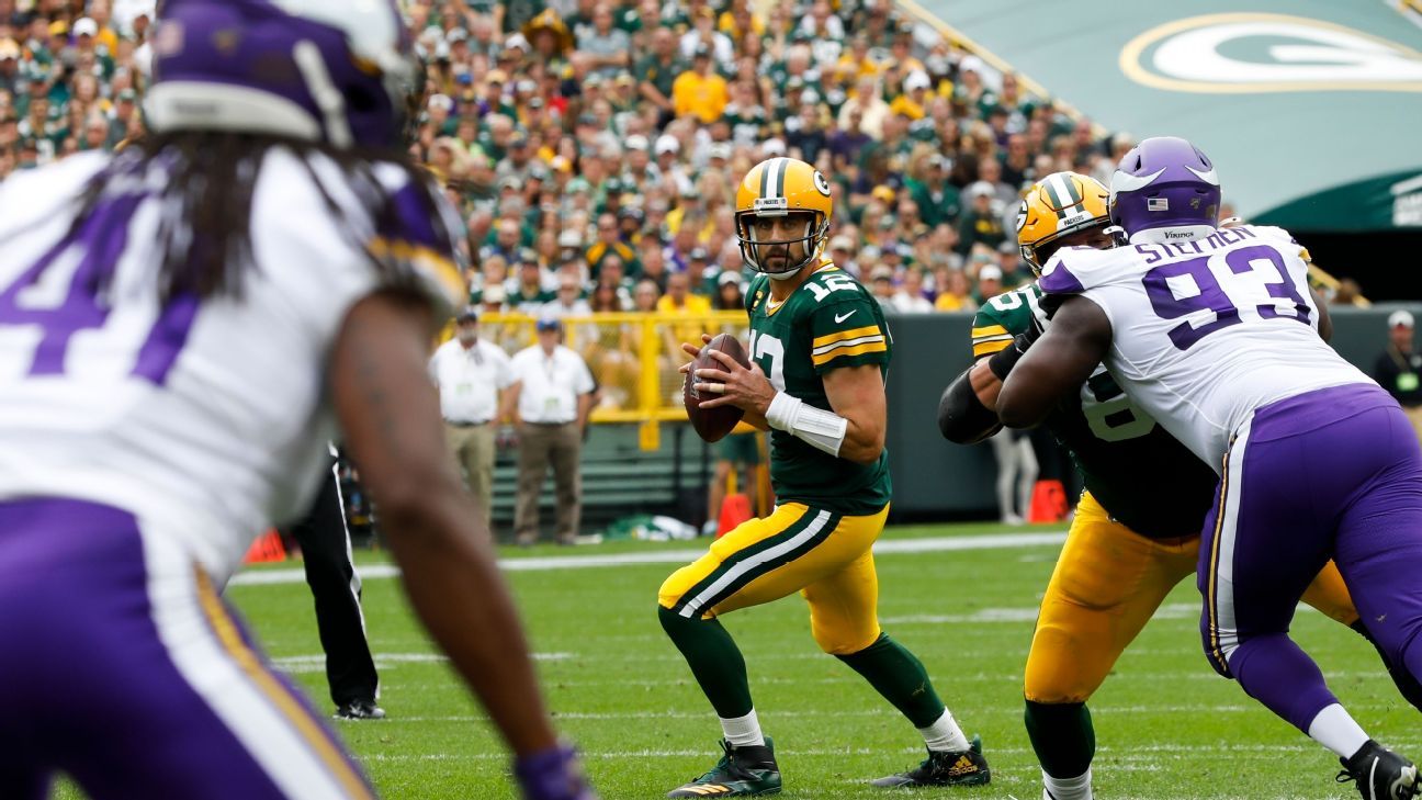 Packers' Rodgers, Adams to challenge young Vikings CBs again