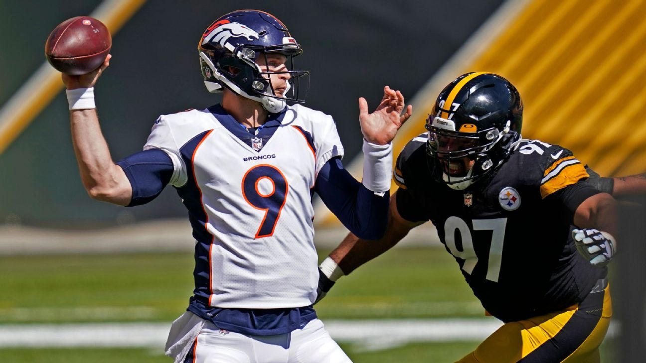 Broncos starting quarterback: Who is QB1 and his backup for Denver in  fantasy football? - DraftKings Network