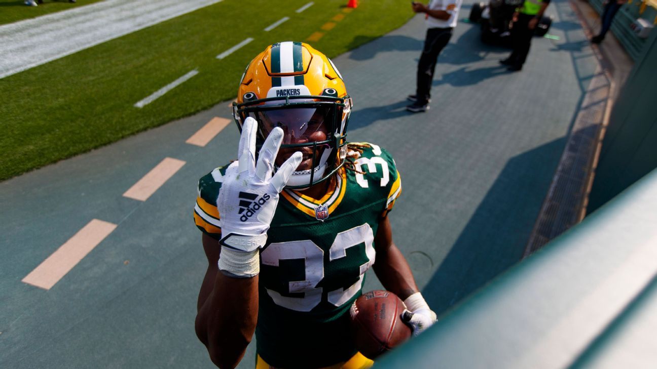 Packers RB Aaron Jones reaches 1,000 yards rushing for the second