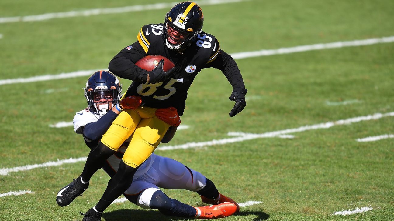 Eric Ebron makes first TD catch with Steelers, winning one 