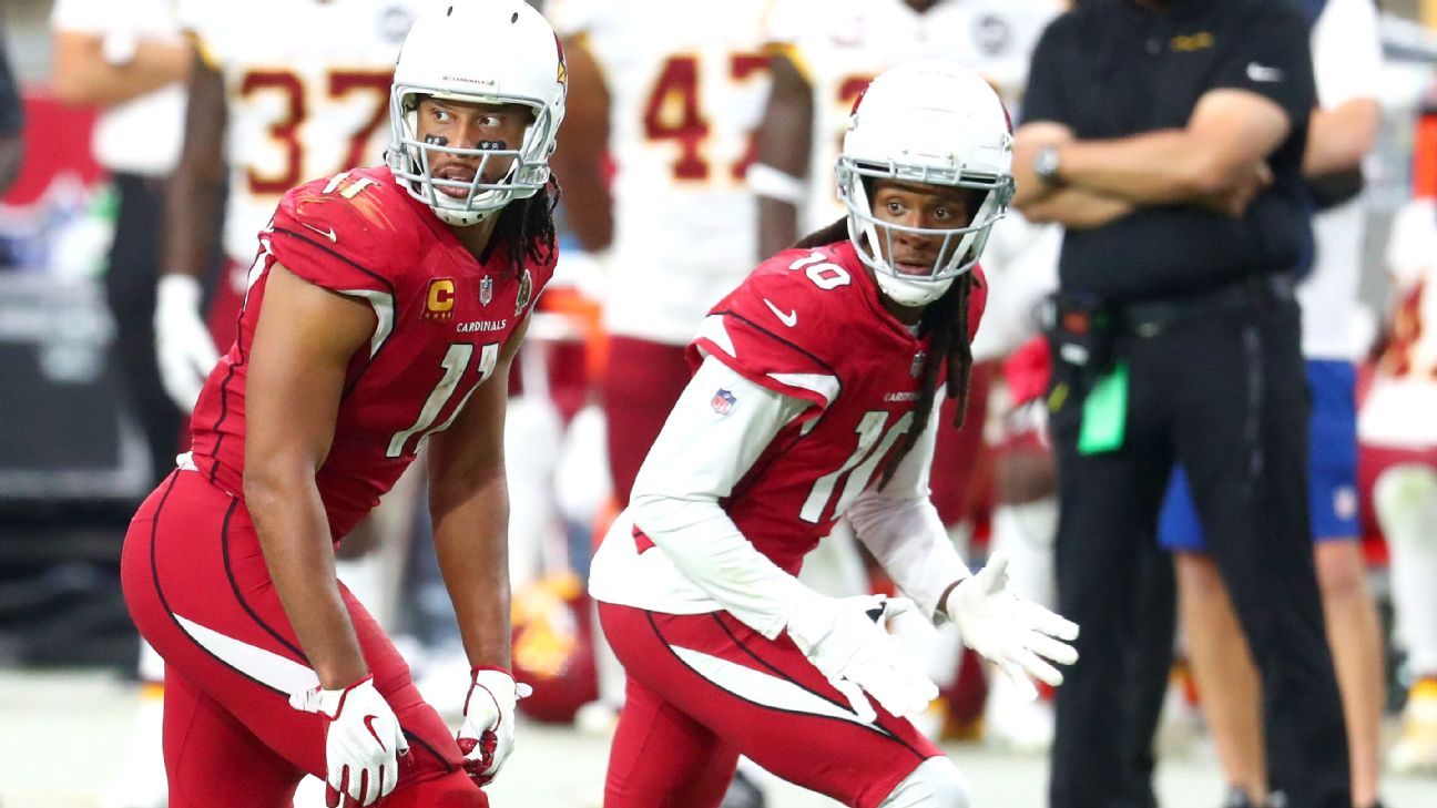 Cardinals receiver Larry Fitzgerald will miss Sunday's game after