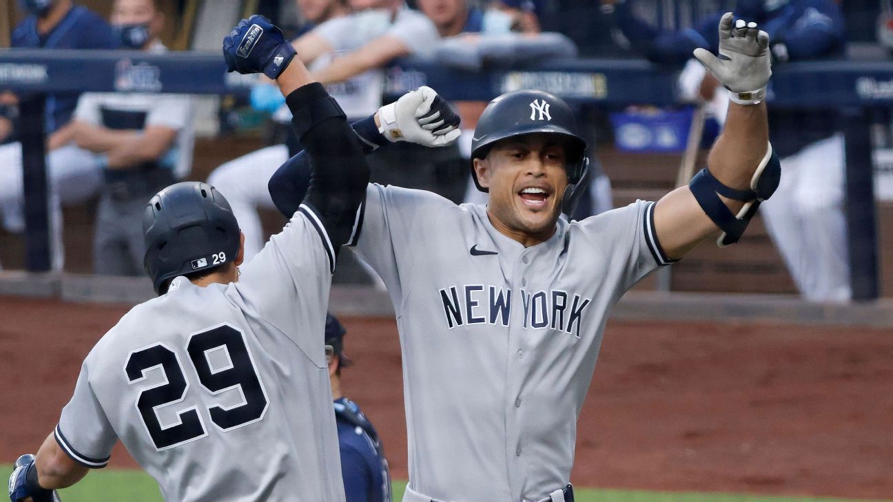 New York Yankees' Giancarlo Stanton rocks MLB playoffs with epic 118.3 mph  home run - ESPN