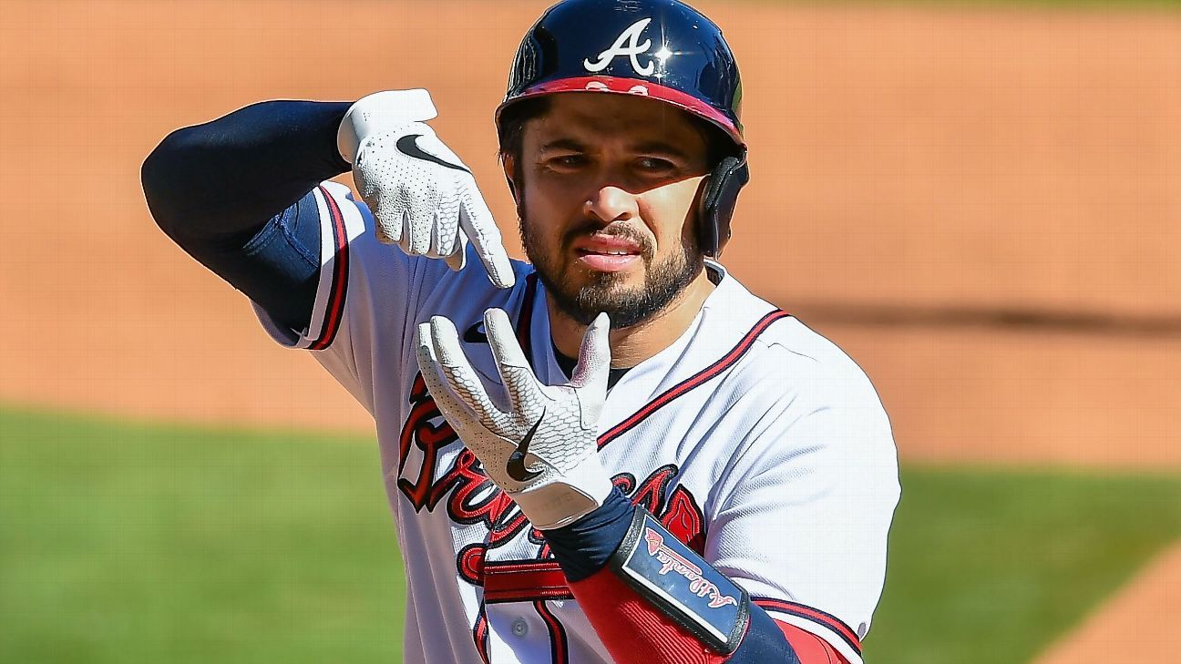 Atlanta Braves' Travis d'Arnaud put on 60-day IL with thumb injury - ESPN