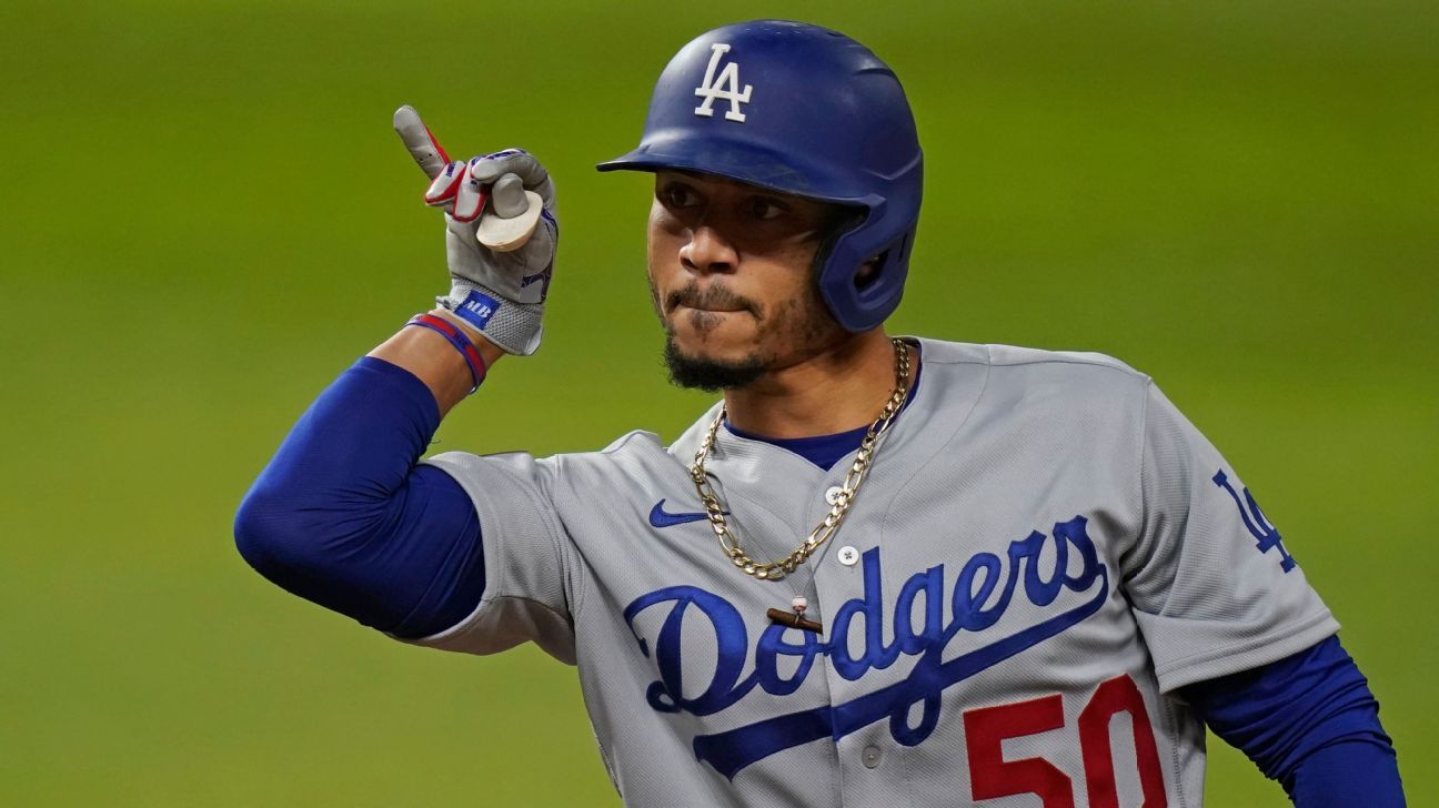 Mookie Betts homers, hits double as Dodgers win 2020 World Series