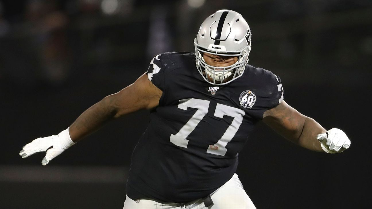 Raiders' Trent Brown on COVID list for second time this season