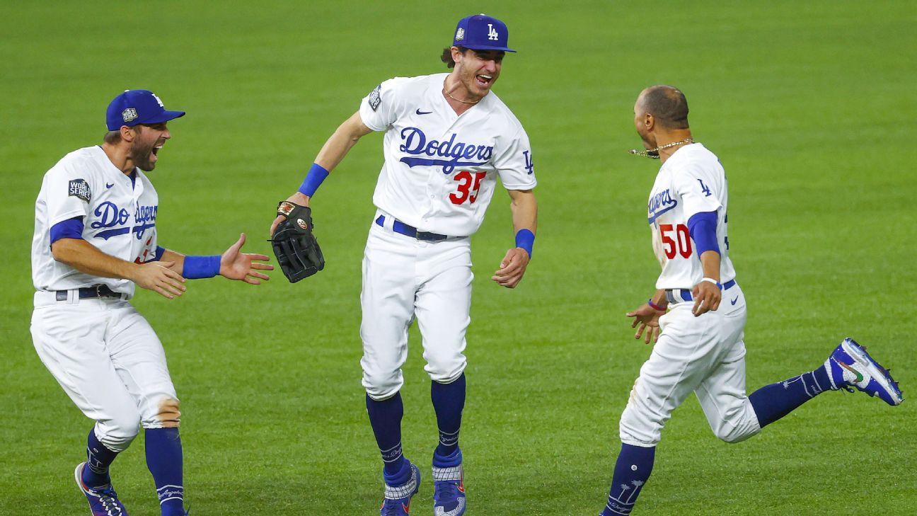 Cody Bellinger Los Angeles Dodgers 2020 MLB World Series Champions