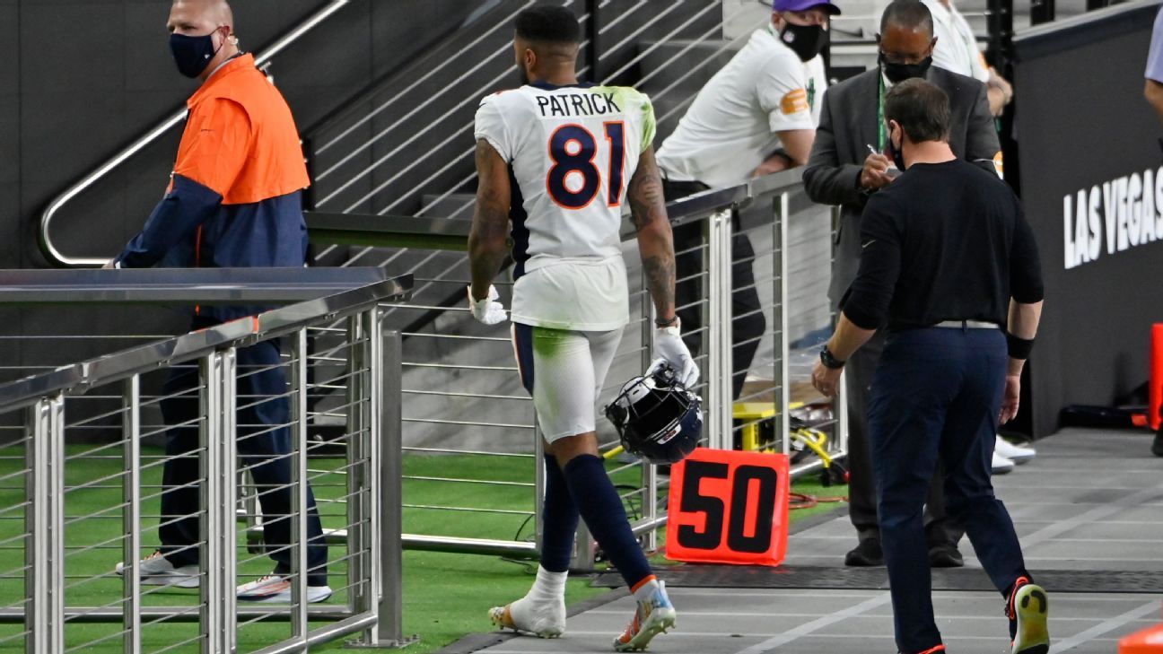 Broncos Wide Receiver Tim Patrick Ejected After Punching Raiders Player