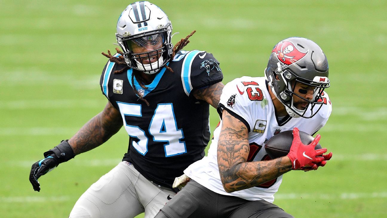 Tampa Bay Buccaneers 46-23 Carolina Panthers: Ronald Jones runs to