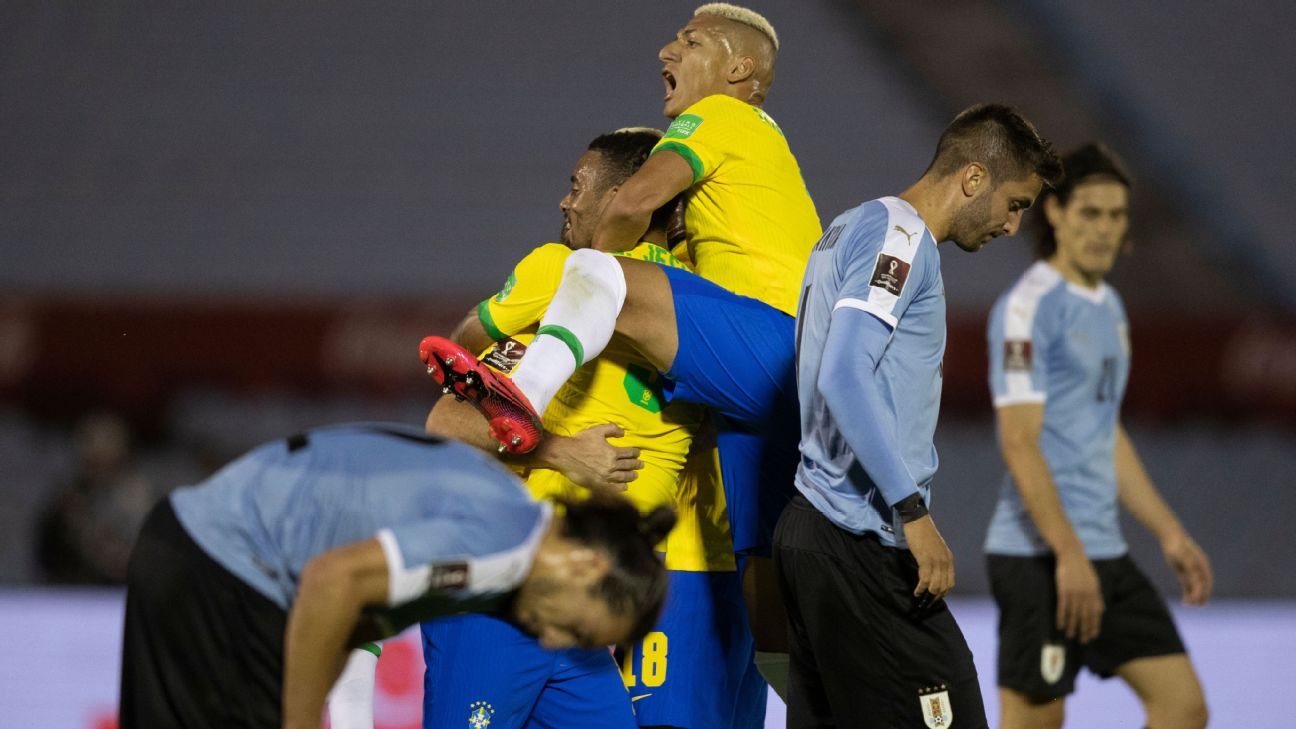 Eliminatórias Copa-2022: Brasil vence Uruguai por 2 a 0 e segue 100% e ...