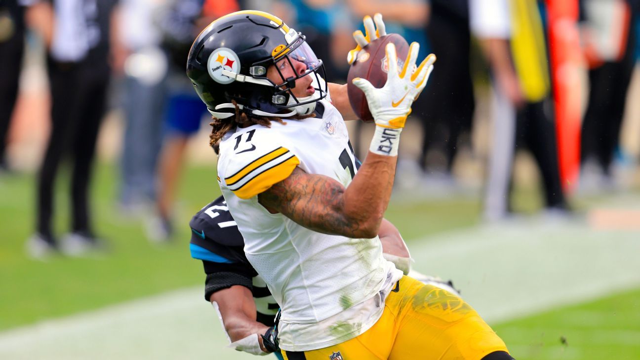 Rookie WR Claypool scores 4 TDs, Steelers top Eagles 38-29 - WHYY