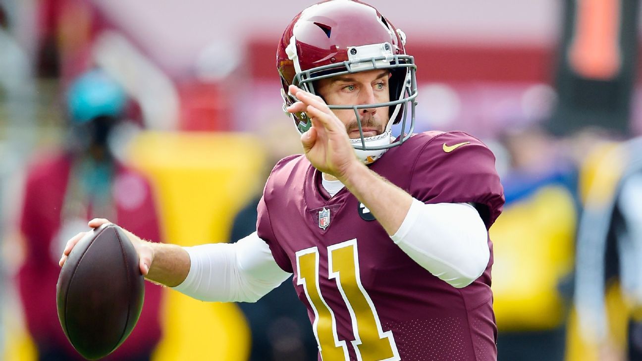 Washington Football Team QB Alex Smith sees first NFL action since