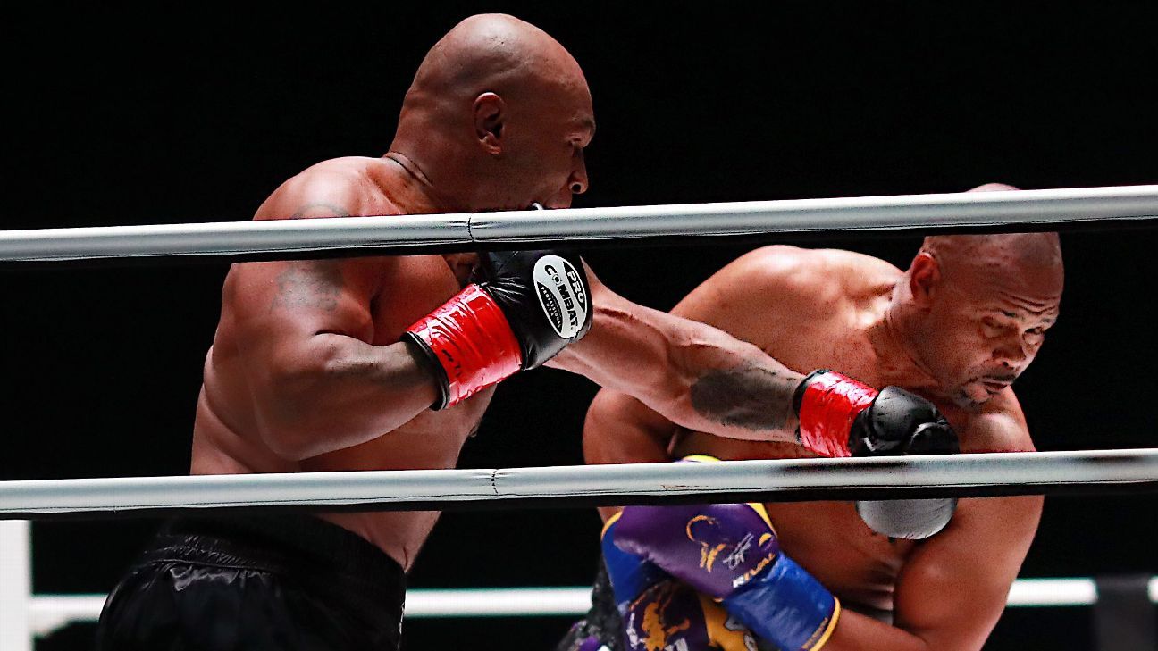 Empate? Mike Tyson atropelou Roy Jones nos números; veja as