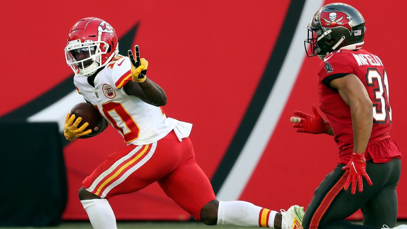 What did Chiefs receiver Tyreek Hill first think of Patrick