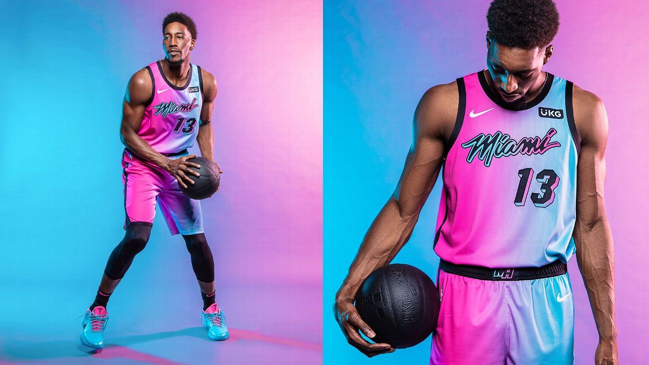 NBA on ESPN on X: These @MiamiHEAT 'Miami Vice Nights' jerseys are  straight 🔥  / X