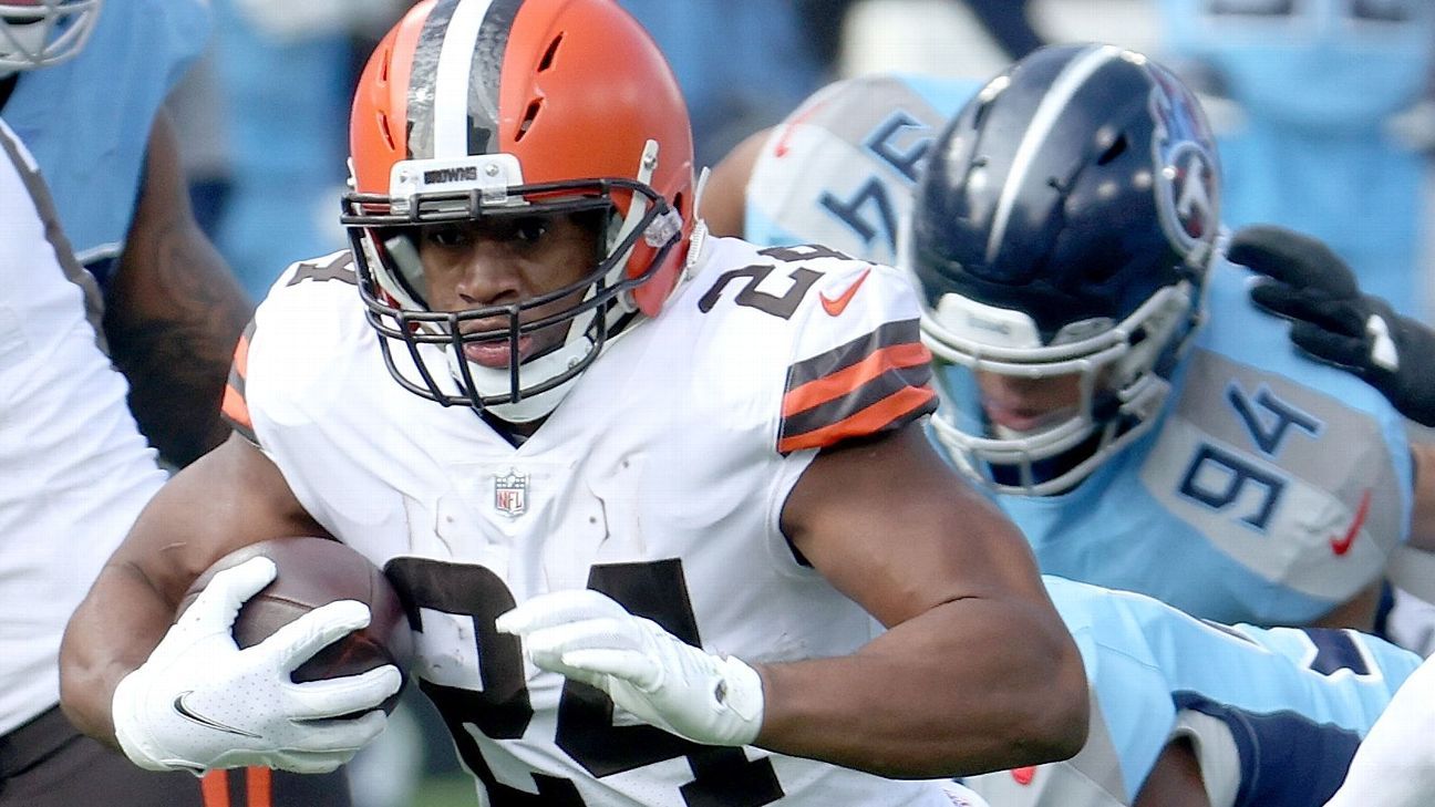 Cleveland Browns RB Nick Chubb (COVID) ruled out for Sunday's game vs. New England Patriots