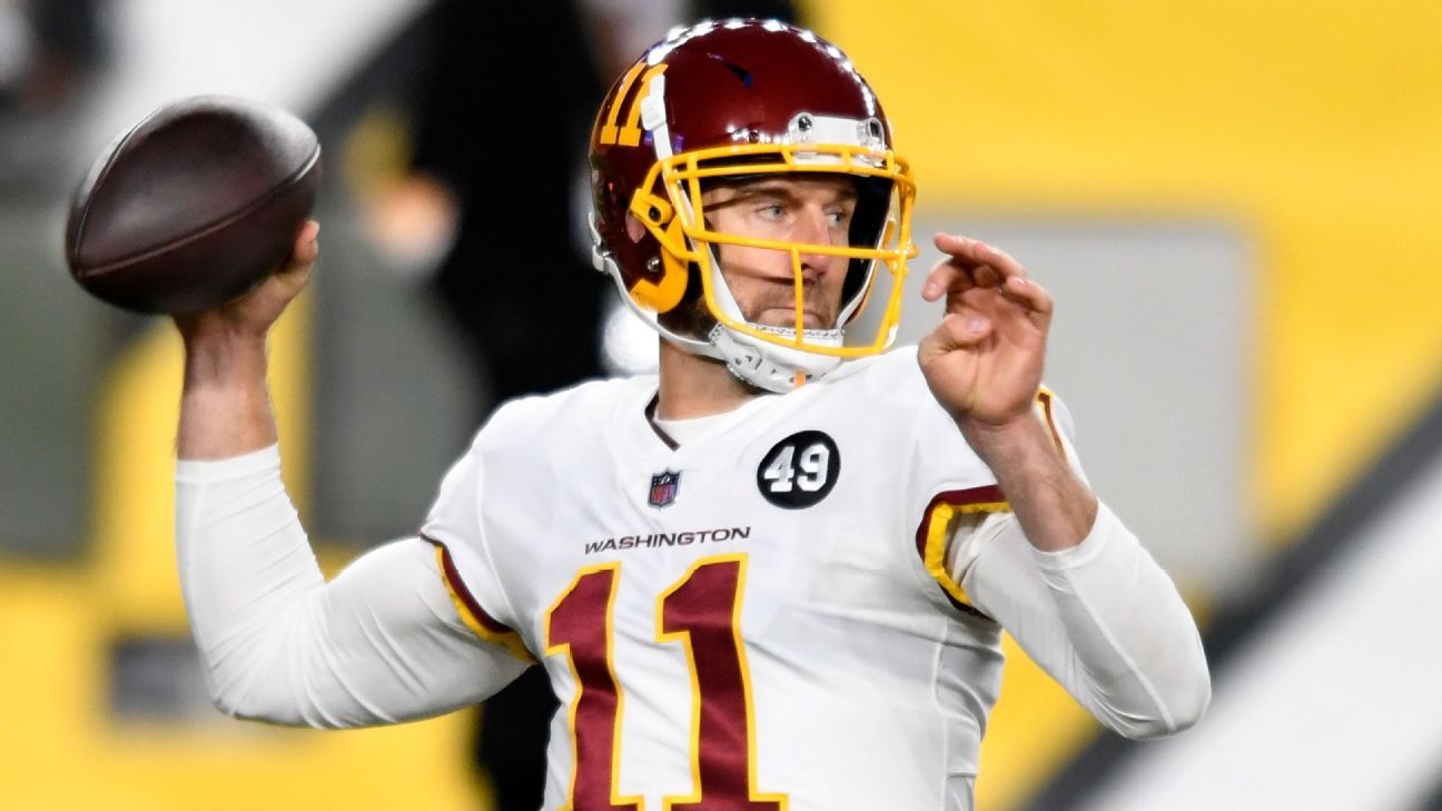 Washington Football Team tells QB Alex Smith he's being released