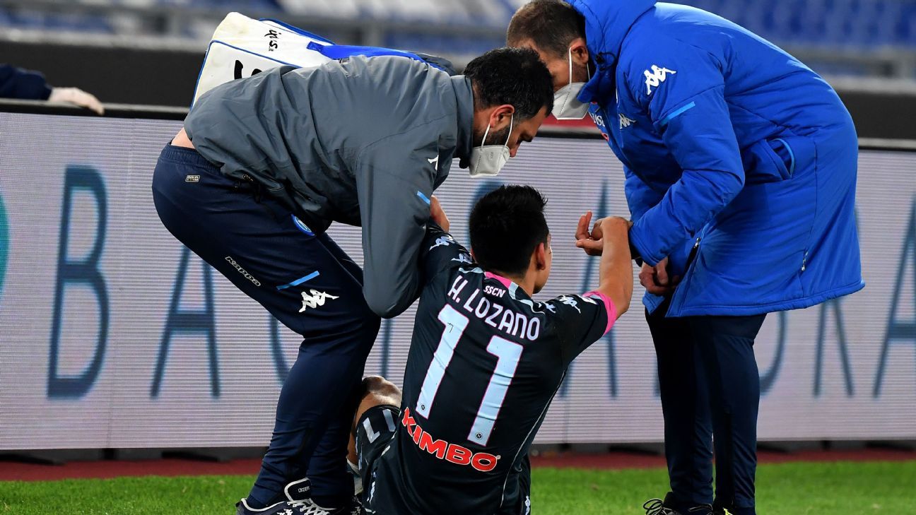 Napoli rules out a broken ankle for Hirving Lozano