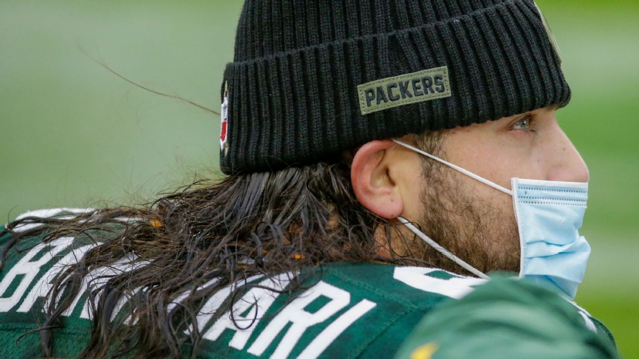 Green Bay Packers fear LT David Bakhtiari has suffered knee injuries at the end of the season in practice, says the source