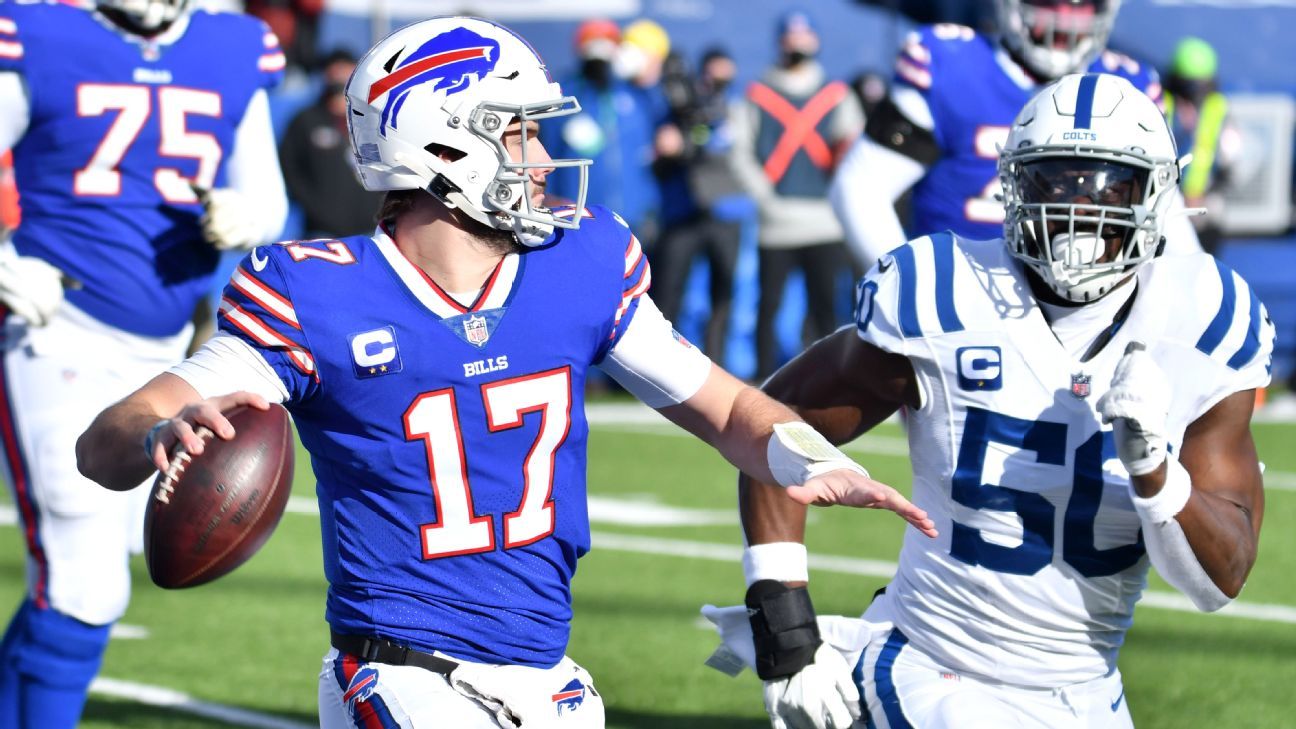 Bills’ Josh Allen hits Stefon Diggs with a 35-yard TD kick