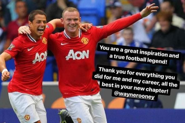 Chicharito dedicates an emotional message to Rooney