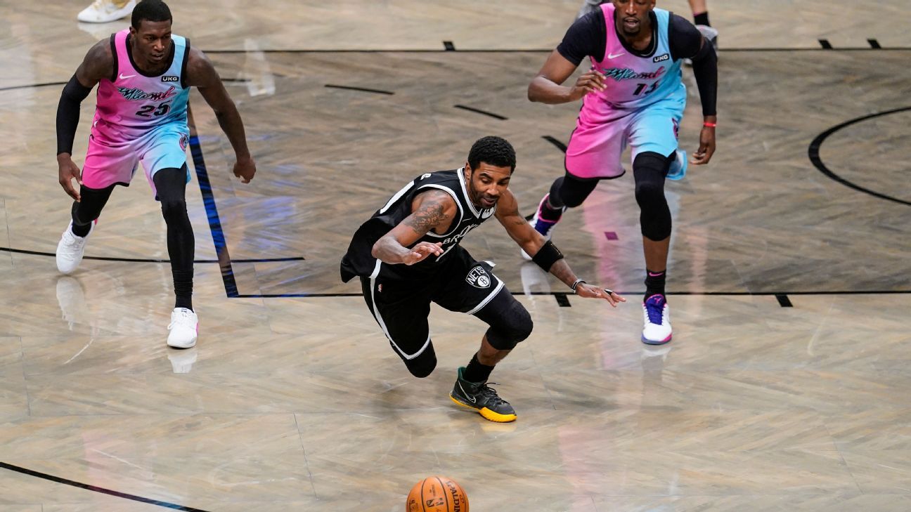 Kyrie Irving relishes ‘victory time’ after arriving late for the Nets in a recovery win