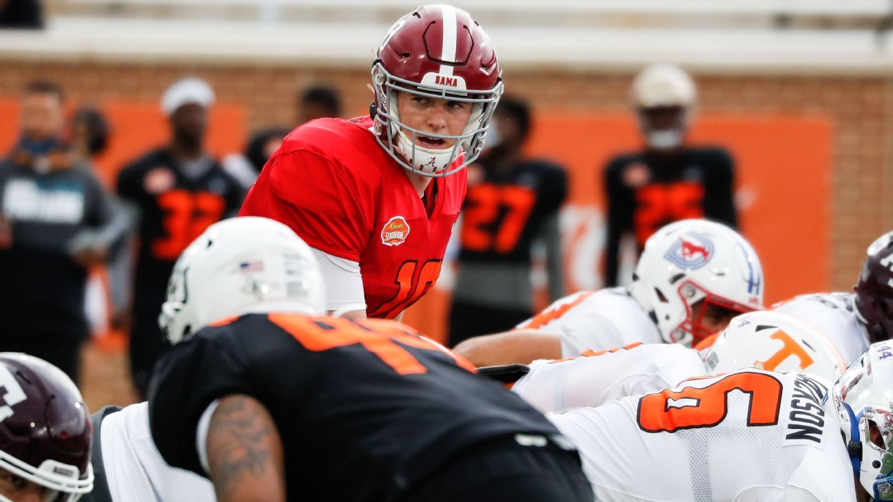 Mac Jones is impressing in Mobile during Senior Bowl practice