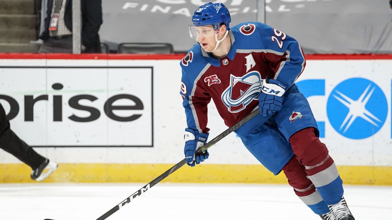 MacKinnon tops Stastny's franchise points mark