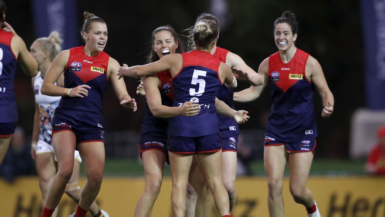 Aflw Melbourne Demons Into Top Six After Crows Win Espn