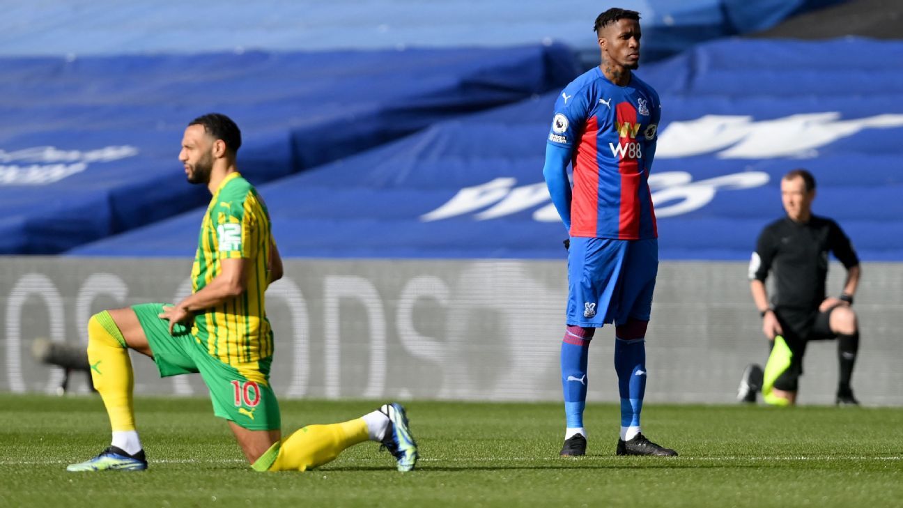 Wilfried Zaha, the first footballer who did not kneel against racism in the Premier League