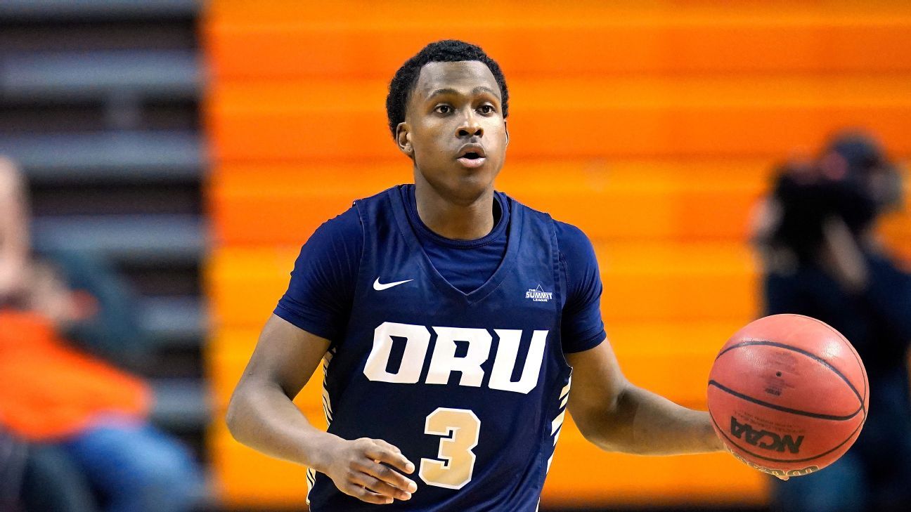 Oral Roberts men's basketball sophomore Max Abmas enters NBA draft, but  keeps eligibility