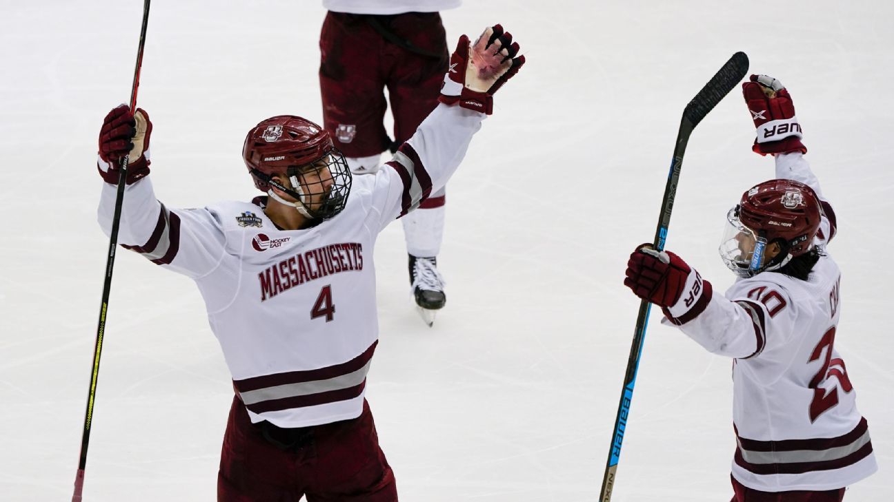 UMass beat St.  Cloud State 5-0 to win first NCAA men’s hockey title