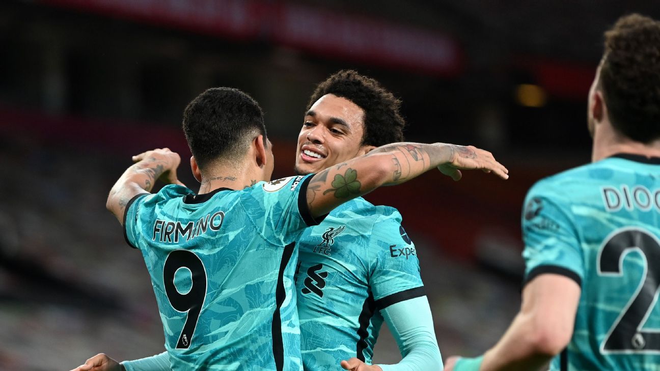 Alexander-Arnold 9/10, Firmino 8/10 as Liverpool keep top-four hopes alive