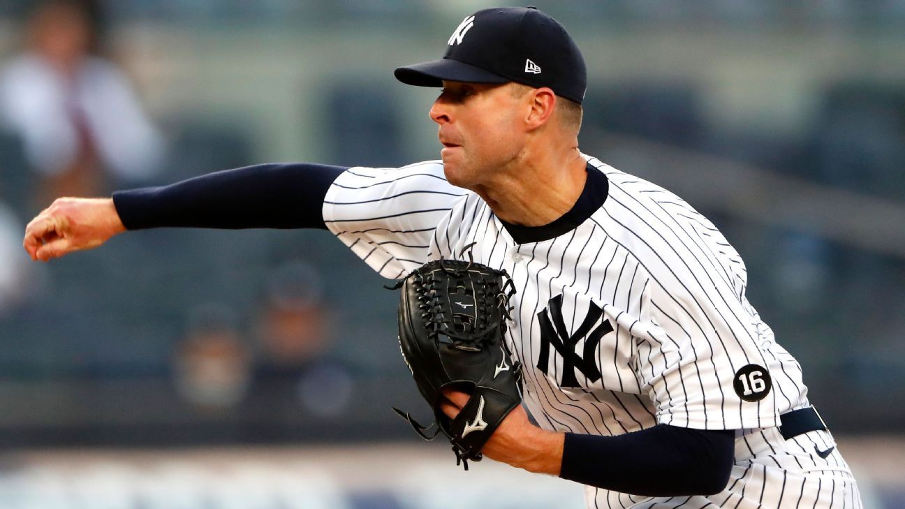 Yankees right-hander Corey Kluber throws no-hitter against Texas Rangers