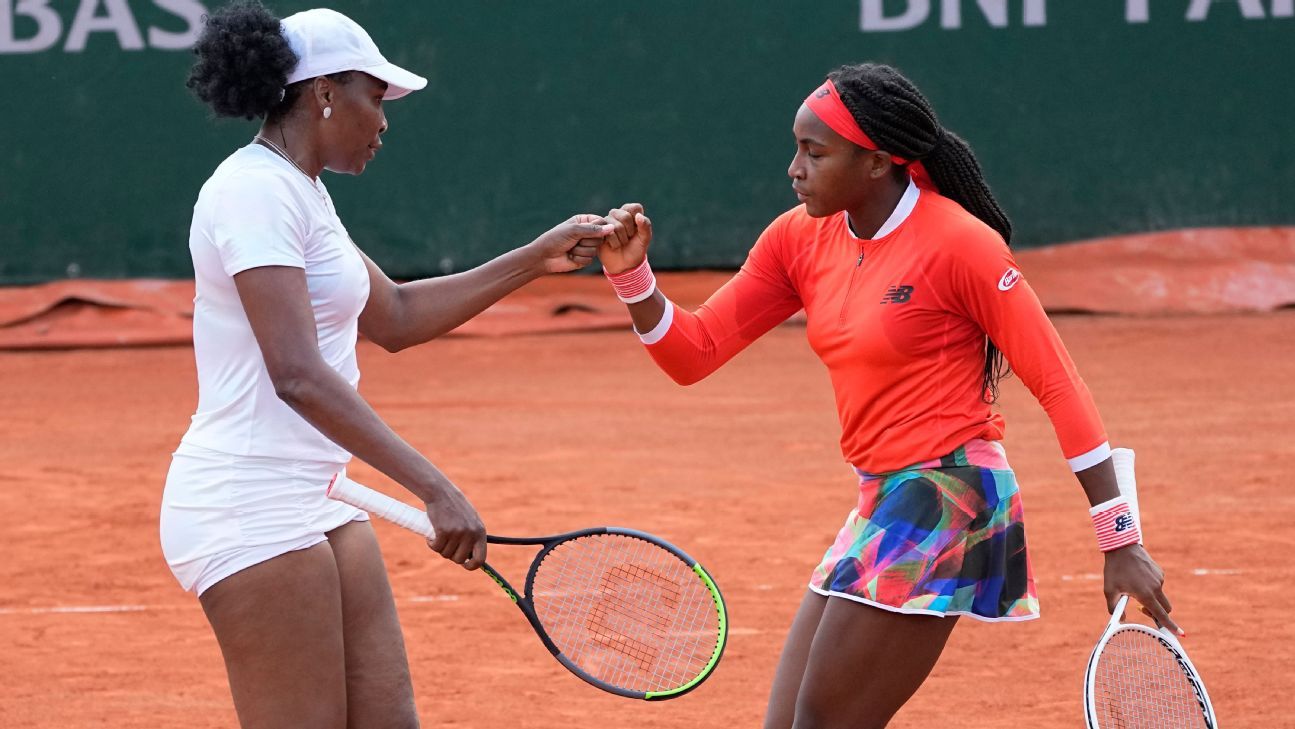 Coco GauffVenus Williams doubles pairing falls in first round at