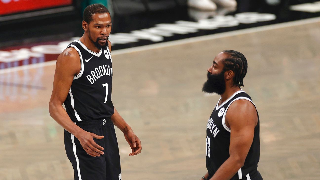 Nets' James Harden out with hyperextended left knee