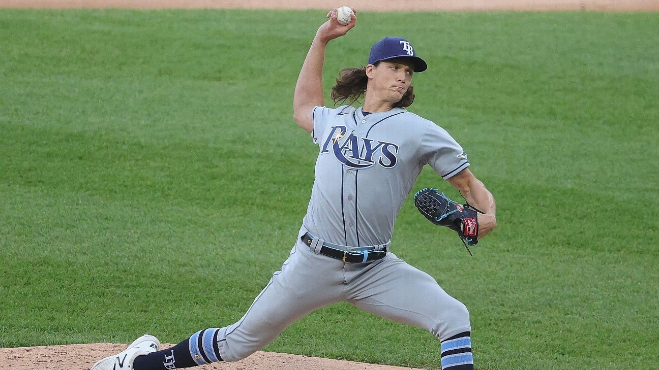 Rays ace Tyler Glasnow suffers oblique injury during bullpen session,  expected to miss six to eight weeks 