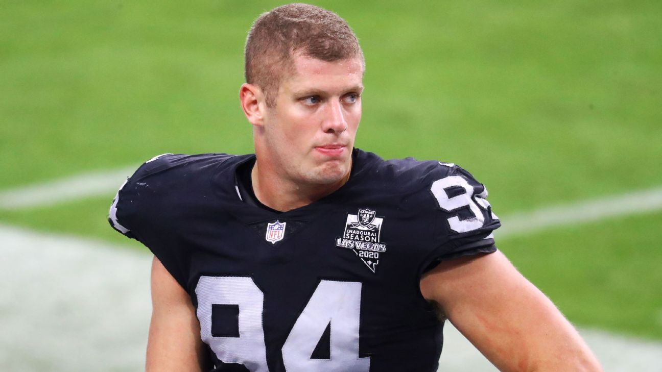 Carl Nassib's debut as an openly gay NFL player is a big deal - Los Angeles  Times