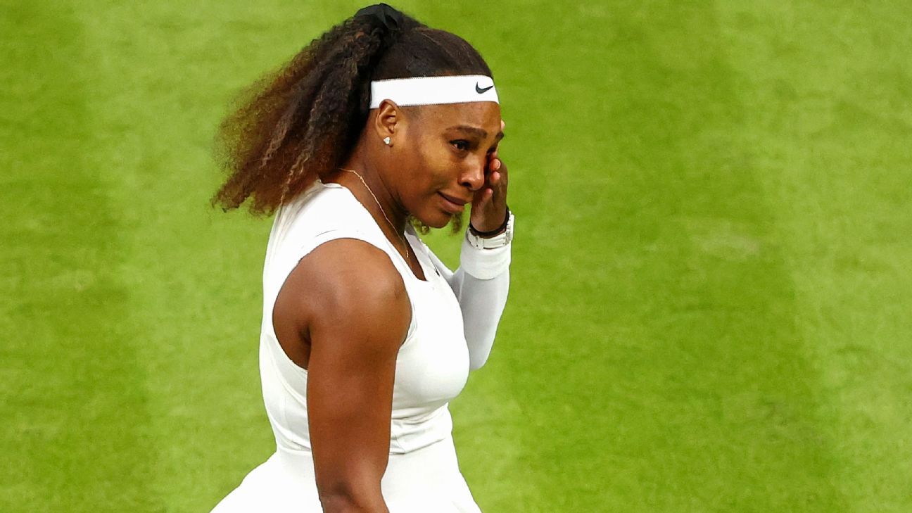 Serena Williams out of Wimbledon after slipping on Centre Court, injuring leg
