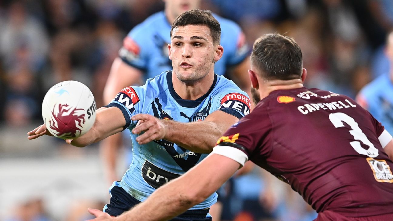 NRL Penrith Panthers Nathan Cleary: Hãy xem hình về NRL Penrith Panthers Nathan Cleary để thấy ông cầu thủ tài năng đã ghi được nhiều điểm ấn tượng trên sân cỏ. Anh ta đang trở thành một trong những ngôi sao sáng nhất của giải bóng đá Úc NRL, với nhiều fan hâm mộ trên toàn thế giới.