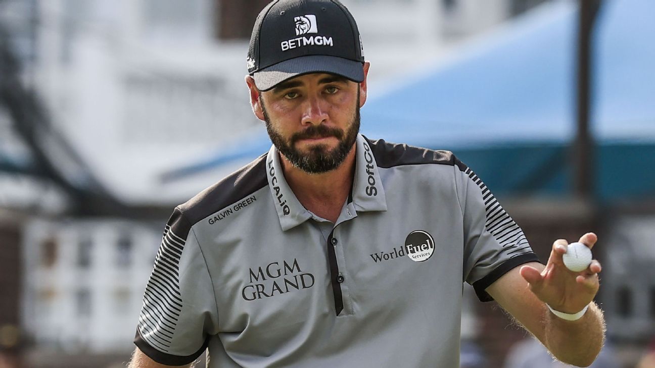 Ace on No. 11 pushes Troy Merritt into tie with Joaquin Niemann at Detroit's Roc..
