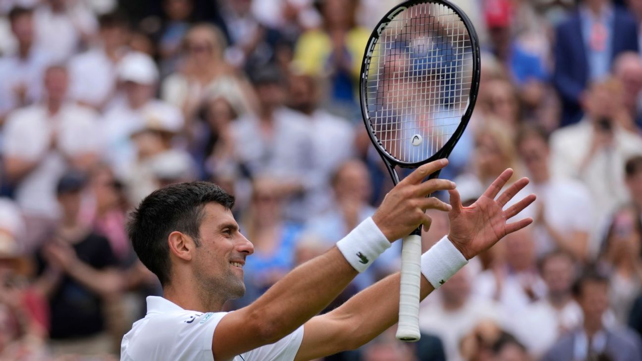 Novak Djokovic reaches 50th Grand Slam quarterfinal