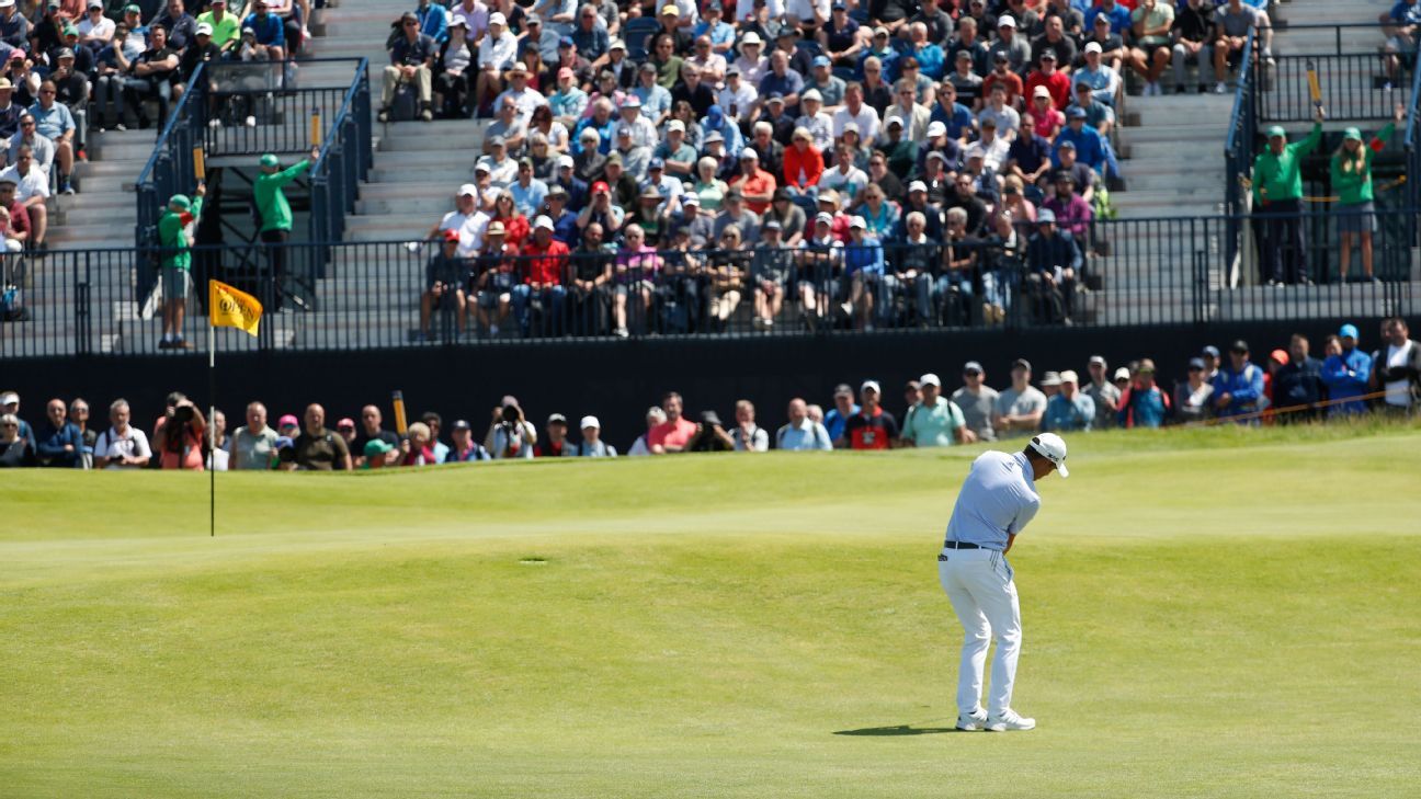 Collin Morikawa, in Open debut, fires second-round 64 to ...