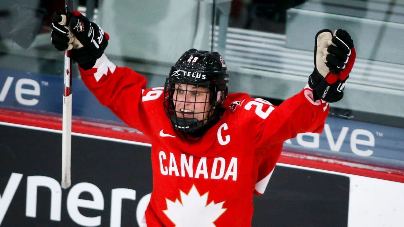 Canada dethrones U.S. with overtime goal to win women's world hockey title