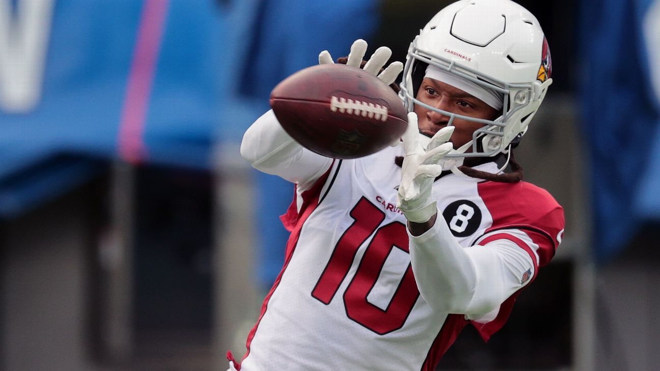 Cardinals wide receiver Hopkins ruled out of Falcons game