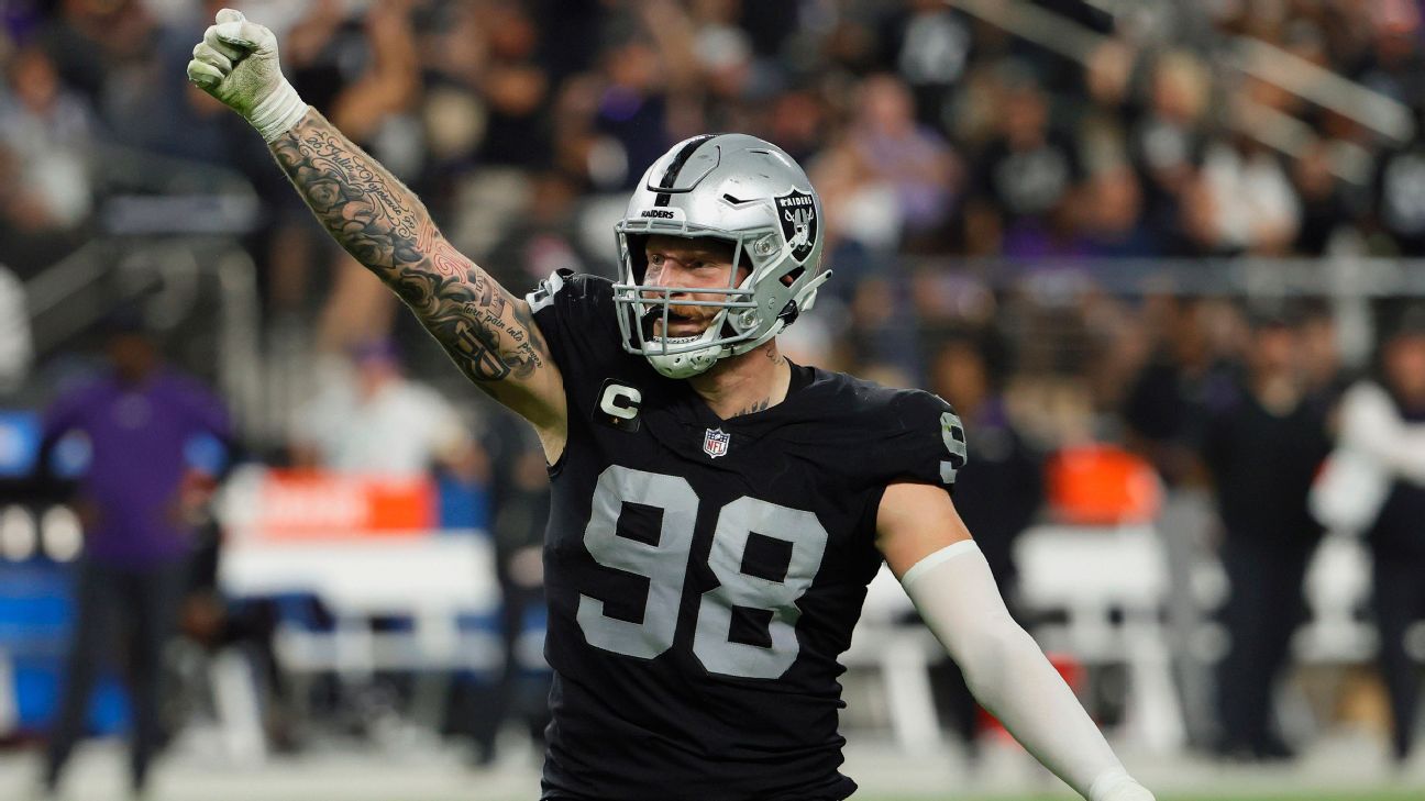 Las Vegas Raiders, defensive end Maxx Crosby agree to $98.98M extension