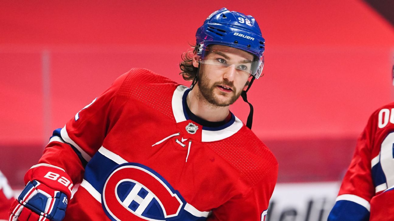 Montreal Canadiens' Jonathan Drouin says last season's absence was due to anxiet..