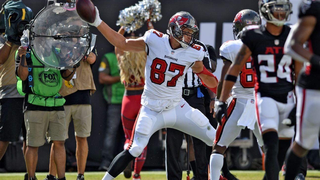 Rob Gronkowski reacts to seeing his Bucs jerseys for the first time - ESPN  - Tampa Bay Buccaneers Blog- ESPN