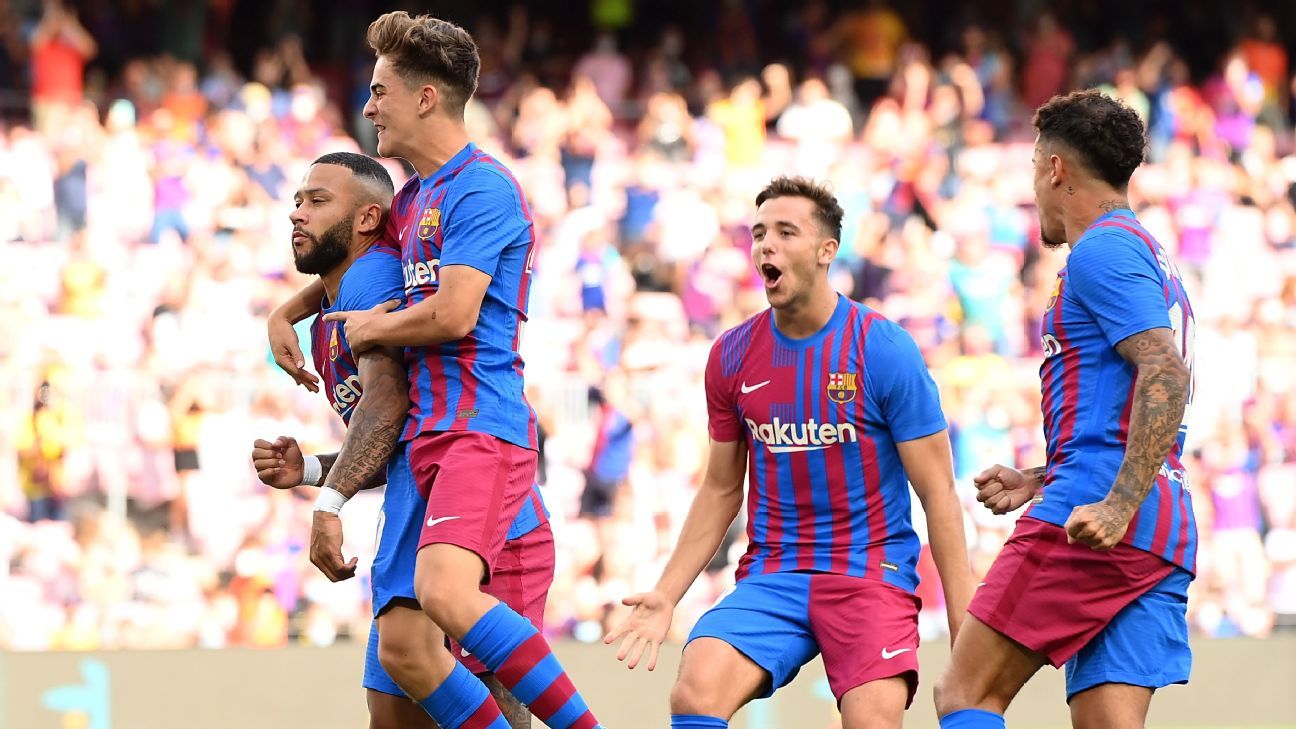 Barcelona win as 8/10 Sergino Dest, Memphis Depay and Gavi shine; Ansu ...